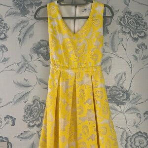 SUNCOO Paris Women's yellow lace dress